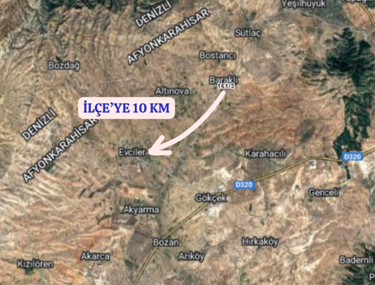 AFYONKARAHİSAR EVCİLER BARAKLI  KÖYÜNDE 1.000  M² ARSA  SATILIKTIR - AFYONKARAHİSAR EVCİLER fotoğraf 5
