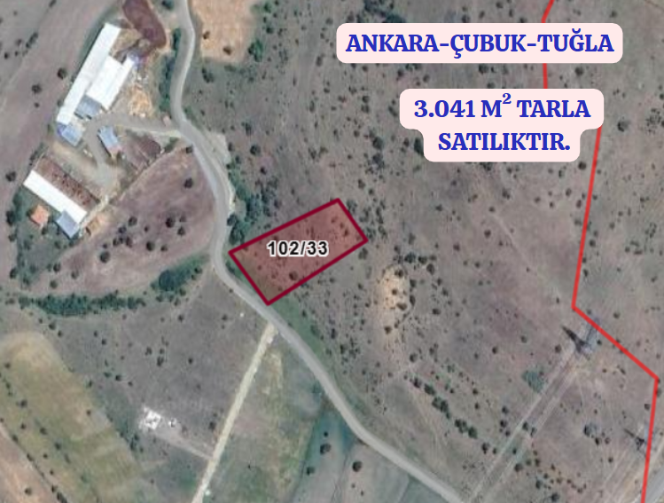ANKARA ÇUBUK TUĞLA KÖYÜNDE 3.041 M² TARLAMIZ SATILIKTIR - ANKARA ÇUBUK fotoğraf 2