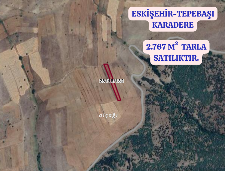ESKİŞEHİR TEPEBAŞI KARADERE   KÖYÜNDE 2.767 M²  TARLA SATILIKTIR - ESKİŞEHİR TEPEBAŞI fotoğraf 2