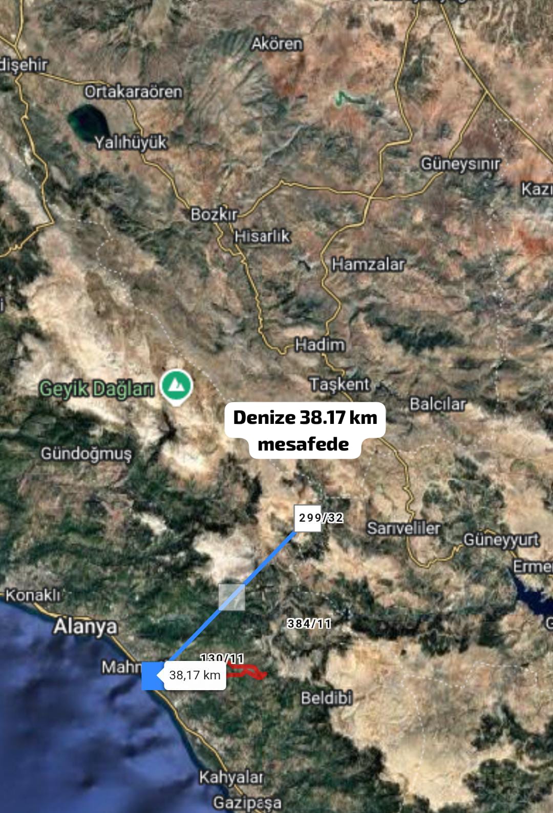 Antalya  Alanya Fakırcalı Yaylasında 900 M² SATILIK ARSA