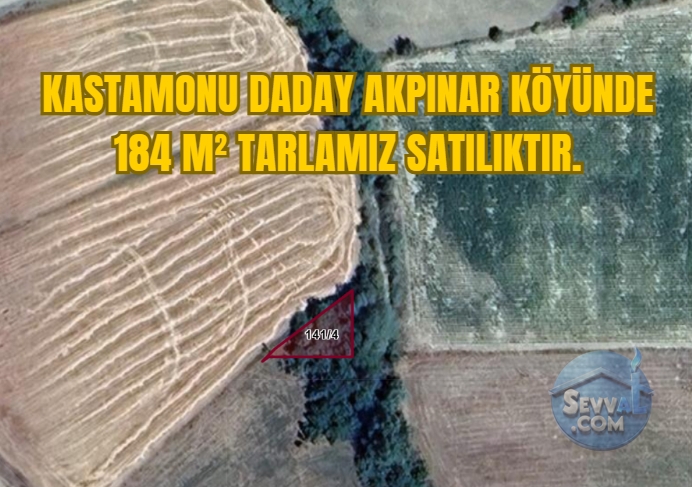 KASTAMONU DADAY AKPINAR KÖYÜNDE 184 M² TARLAMIZ SATILIKTIR. - Kastamonu Daday fotoğraf 2
