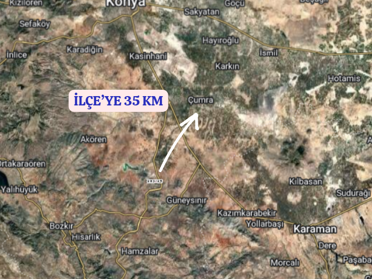 KONYA ÇUMRA ÇİÇEK  KÖYÜNDE 1.028  M² TARLA  SATILIKTIR - KONYA ÇUMRA fotoğraf 5