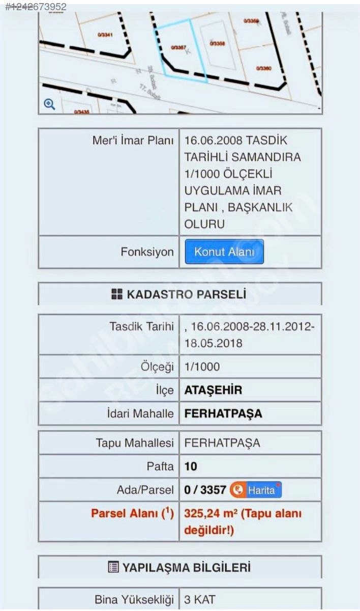 Sahibinden satılık imarlı arsa - İSTANBUL ATAŞEHİR fotoğraf 10