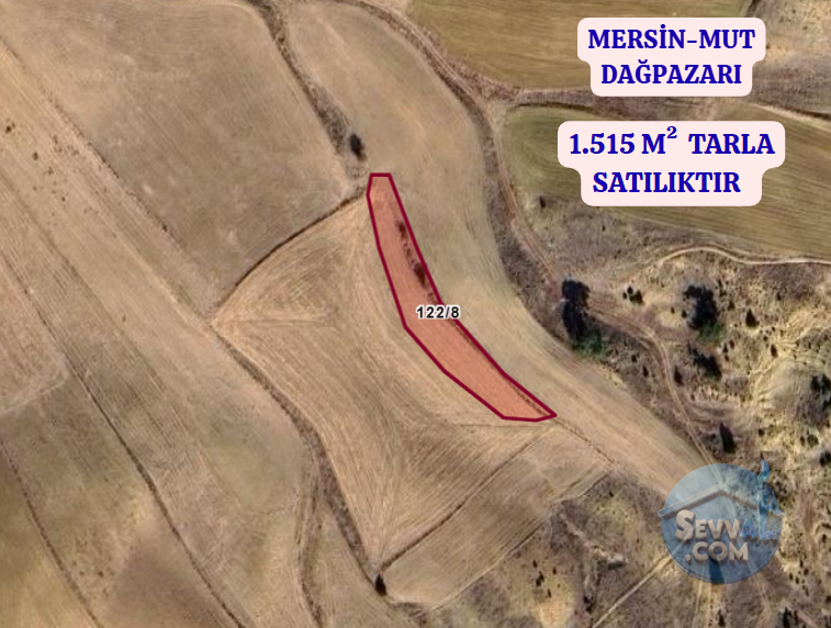 MERSİN MUT DAĞPAZARI  KÖYÜNDE  1.515 M²  TARLA  SATILIKTIR - MERSİN MUT fotoğraf 2