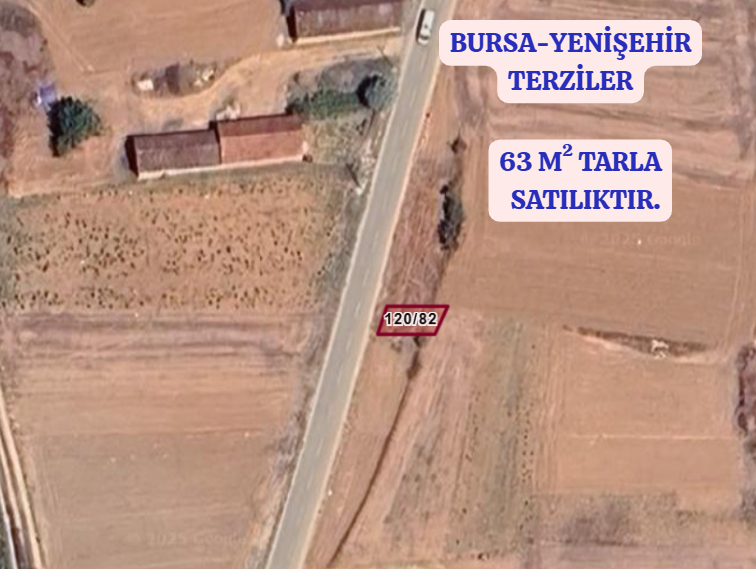 BURSA YENİŞEHİR TERZİLER KÖYÜNDE 63  M² TARLA  SATILIKTIR - BURSA YENİŞEHİR fotoğraf 2