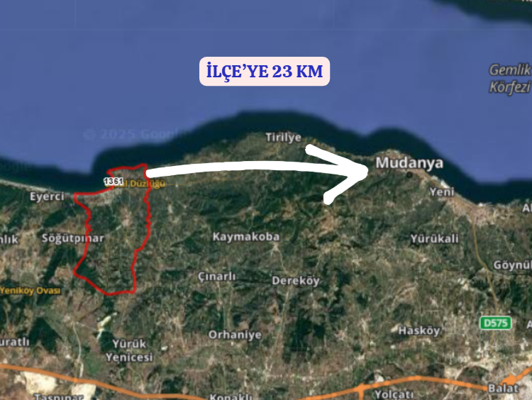 BURSA MUDANYA ESENCE  KÖYÜNDE 413 M²  TARLA SATILIKTIR - BURSA MUDANYA fotoğraf 6