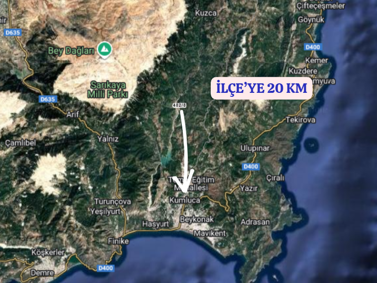 ANTALYA KUMLUCA KARACAÖREN KÖYÜNDE 1.638 M²  BAHÇE  SATILIKTIR - ANTALYA KUMLUCA fotoğraf 5