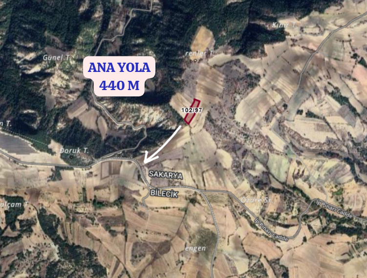 SAKARYA TARAKLI AKÇAPINAR  MAHALLESİ  6.394  M²  TARLA  SATILIKTIR - SAKARYA TARAKLI fotoğraf 3