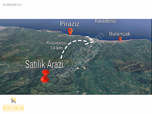 DENİZ SAHİLİNE YAKIN KADASTROYOLA CEPHE TEKTAPU 1.970m2 EV YERİ - GİRESUN PİRAZİZ fotoğraf 11