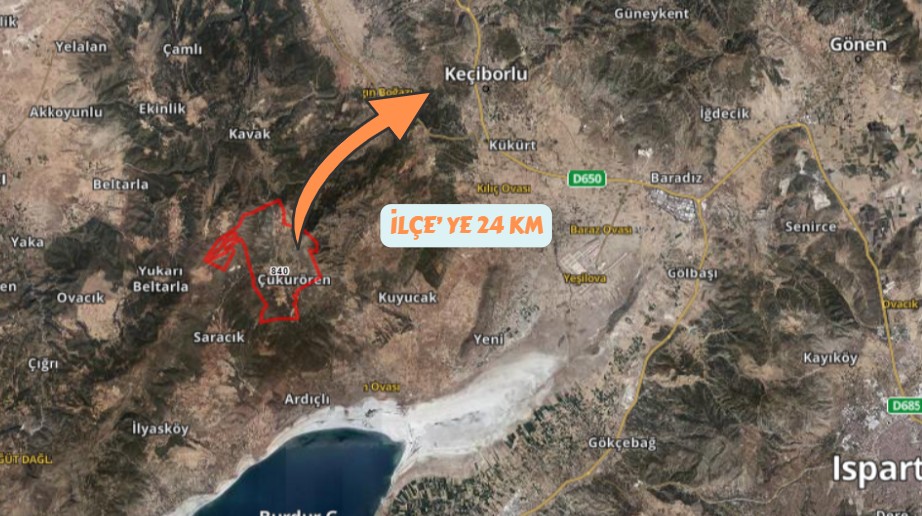 ISPARTA KEÇİBORLU ÇUKURÖREN KÖYÜNDE 1.293M² TARLAMIZ SATILIKTIR - ISPARTA KEÇİBORLU fotoğraf 6