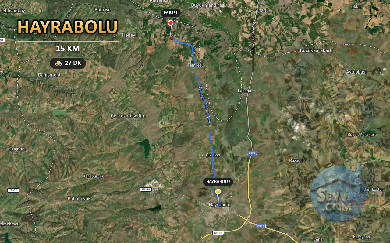 TEKİRDAĞ HAYRABOLU KARAKAVAK 8.350 m² SATILIK ARSA - TEKİRDAĞ HAYRABOLU fotoğraf 5