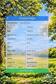 HİSARCIK KARBASAN MH RESMİ KADASTRO YOLUNA CEPHELİ 2231 M2 - KÜTAHYA HİSARCIK fotoğraf 2