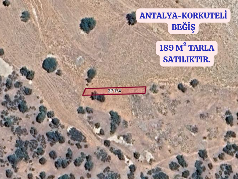 ANTALYA KORKUTELİ BEĞİŞ   KÖYÜNDE 189  M² TARLA  SATILIKTIR - ANTALYA KORKUTELİ fotoğraf 2
