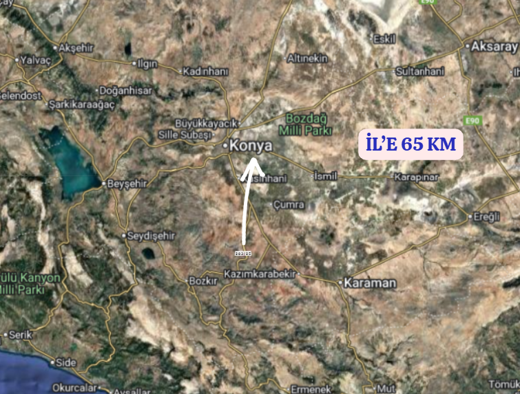 KONYA ÇUMRA ÇİÇEK  KÖYÜNDE 1.028  M² TARLA  SATILIKTIR - KONYA ÇUMRA fotoğraf 6