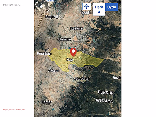 KEMER KAYI KÖYÜNDE YERLEŞİM YERİ İÇİNDE 7500 M2 SUYU MEVCUT - BURDUR KEMER fotoğraf 7