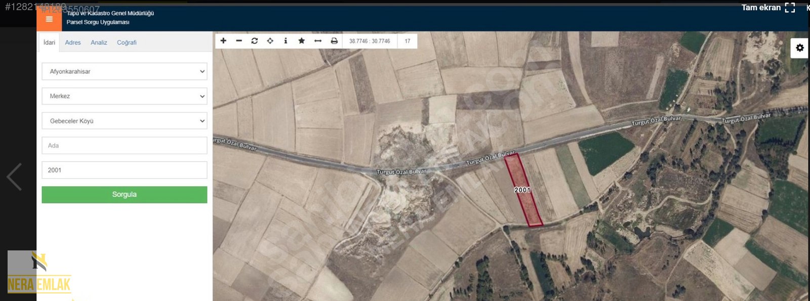 TURGUTÖZAL BULVAR ÜZERİNDE ÇOK AMAÇLI KULLANIMLI TEKTAPU 3.500m2 - AFYONKARAHİSAR MERKEZ fotoğraf 13