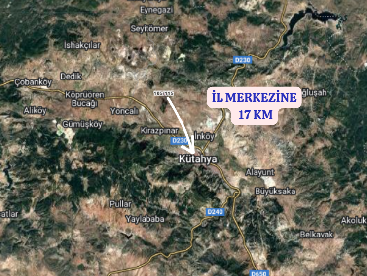KÜTAHYA MERKEZ KARAÖZ  KÖYÜNDE 1.502 M² TARLA  SATILIKTIR - KÜTAHYA MERKEZ fotoğraf 5