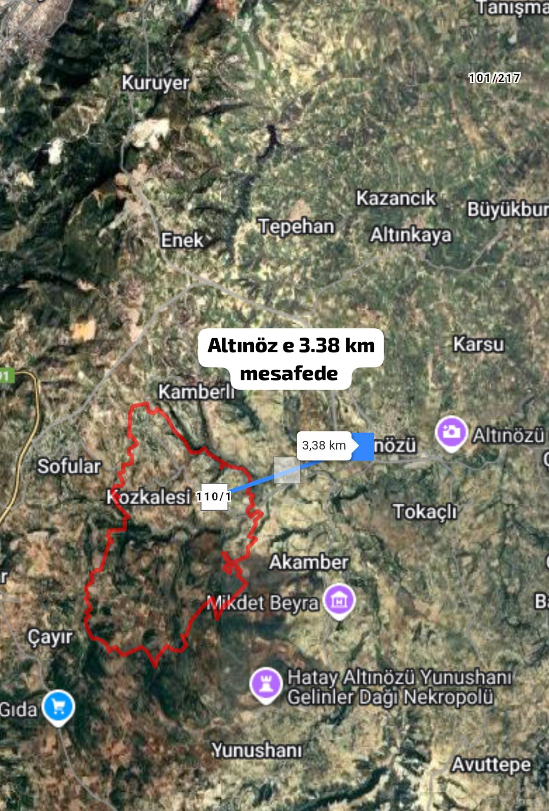 SATILIK ARAZİ 3.064 M² Hatay / Altınözü / Kozkalesi Mh. - HATAY ALTINÖZÜ fotoğraf 5