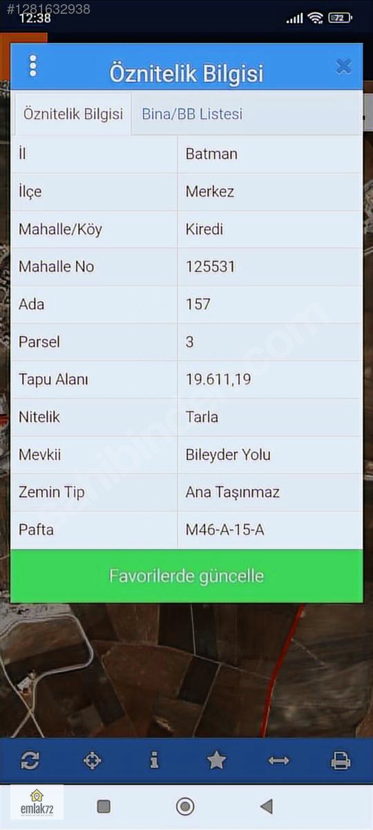 EMLAK 72 'DEN KİREDYE'DE SATILIK TARLA - BATMAN BEŞİRİ fotoğraf 6