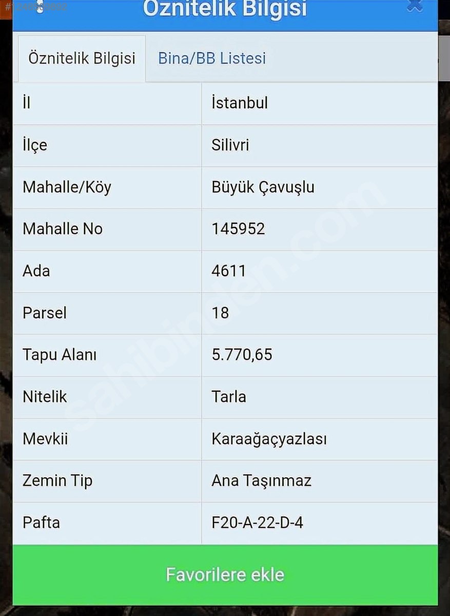 BÜYÜK ÇAVUŞLU İMARIN YANI SATILIK 5.770 M2