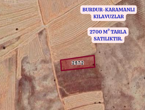 BURDUR KARAMANLI KILAVUZLAR KÖYÜ 2.700M² TARLA SATILIK - BURDUR KARAMANLI fotoğraf 2