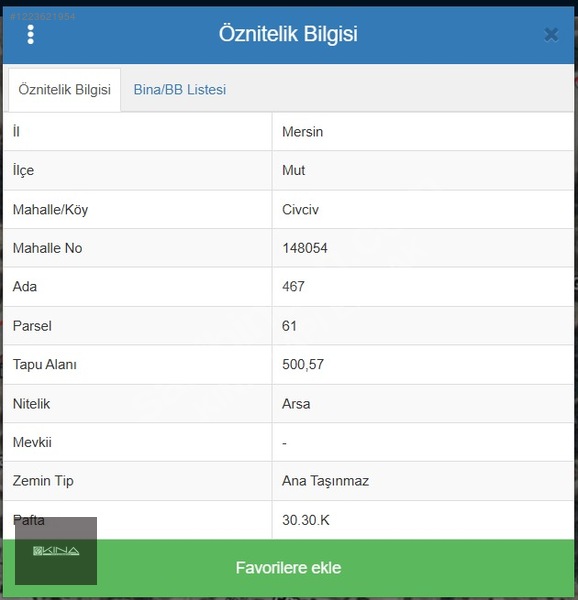 CUMHURİYET MAHALLESİ SATILIK PARSEL - MERSİN MUT fotoğraf 2