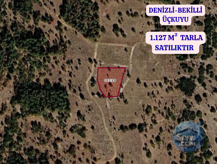 DENİZLİ BEKİLLİ ÜÇKUYU  KÖYÜNDE  1.127 M²  TARLA  SATILIKTIR - DENİZLİ BEKİLLİ fotoğraf 2