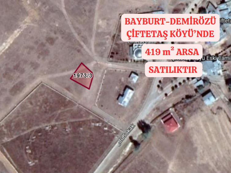 BAYBURT DEMİRÖZÜ ÇİFTETAŞ  KÖYÜNDE 419 M² ARSAMIZ SATILIKTIR. - BAYBURT DEMİRÖZÜ fotoğraf 2