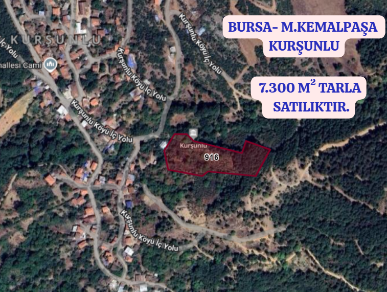 BURSA M.KEMALPAŞA KURŞUNLU  7.300 M² TARLA SATILIKTIR. - BURSA MUSTAFAKEMALPAŞA fotoğraf 2