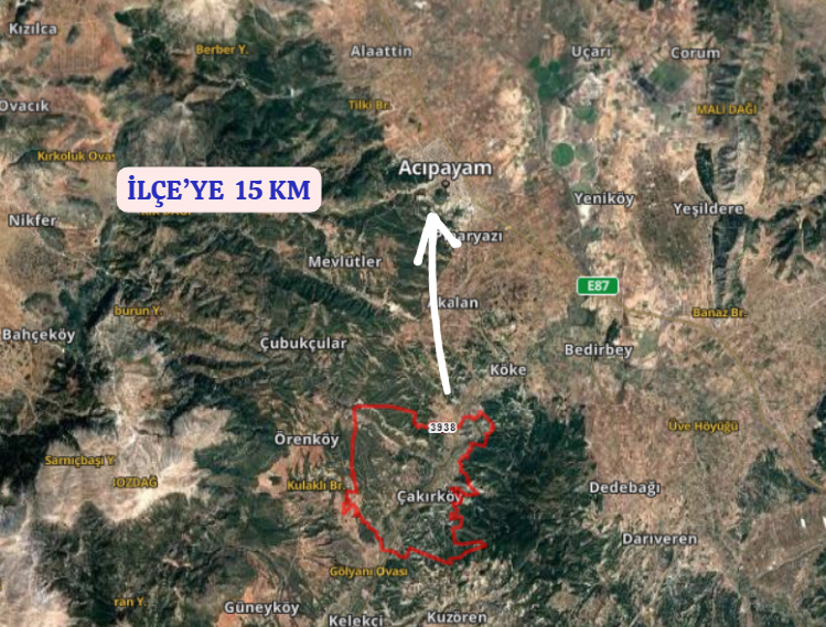 DENİZLİ ACIPAYAM ÇAYIR KÖYÜNDE  TOPLAM 1.863 M²   2 TARLA SATILIKTIR - DENİZLİ ACIPAYAM fotoğraf 8