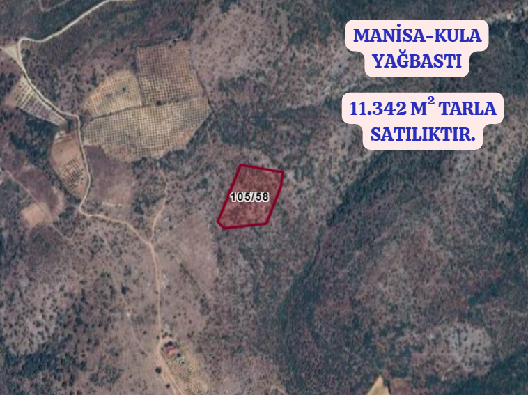 MANİSA KULA YAĞBASTI   KÖYÜNDE  11.342  M²  TARLA  SATILIKTIR - MANİSA KULA fotoğraf 2