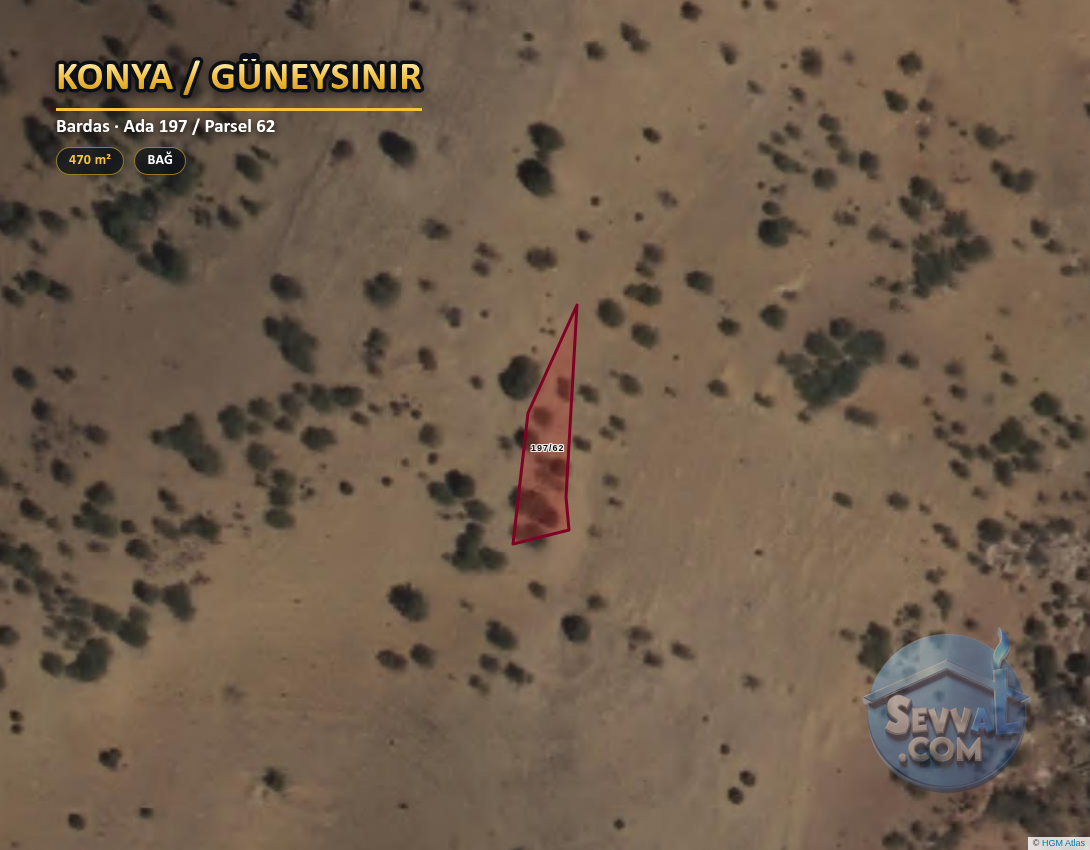 KONYA GÜNEYSINIR BARDAS 471 m² SATILIK ARSA - KONYA GÜNEYSINIR fotoğraf 2