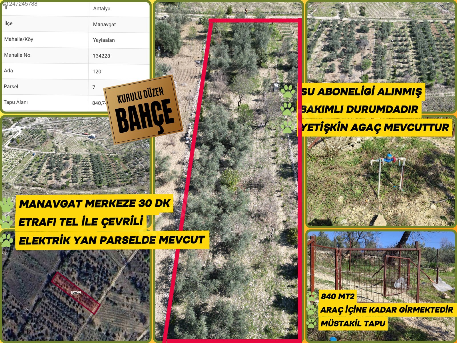 Antalya / Manavgat / Yaylaalan Mahallesinde 840 m² SATILIK TARSA  - ANTALYA MANAVGAT fotoğraf 14