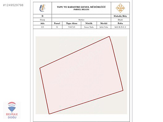 [REMAX DOĞU] DİŞİDİ'DE UYGUN FİYATLI TAPUSU HAZIR 9 DÖNÜM ARAZİ - ELAZIĞ MERKEZ fotoğraf 6