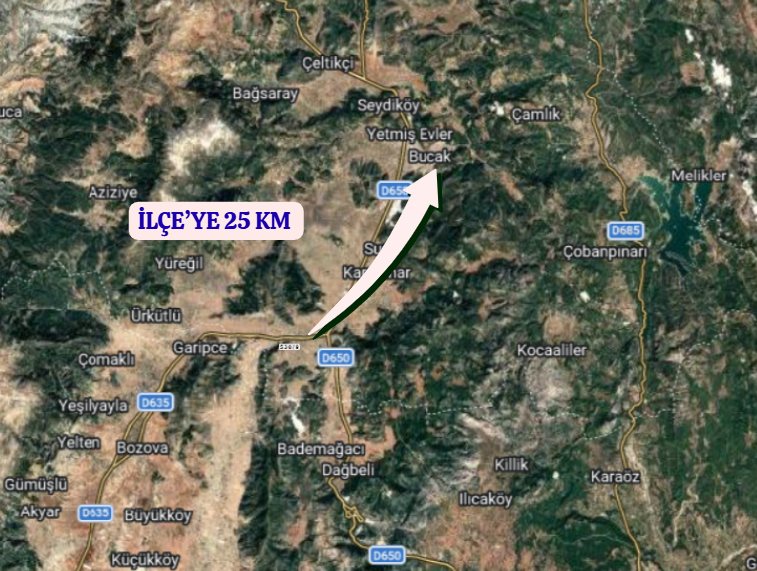 BURDUR BUCAK KIZILKAYA/PAZAR   KÖYÜNDE 414  M²  ARSA SATILIKTIR - BURDUR BUCAK fotoğraf 5