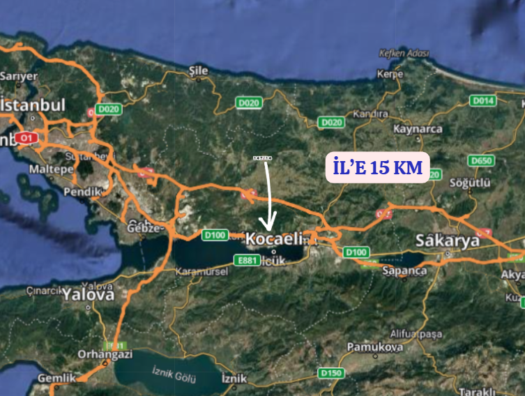 KOCAELİ DERİNCE KARAGÖLLÜ   KÖYÜNDE  726   M²  TARLA  SATILIKTIR - KOCAELİ DERİNCE fotoğraf 13
