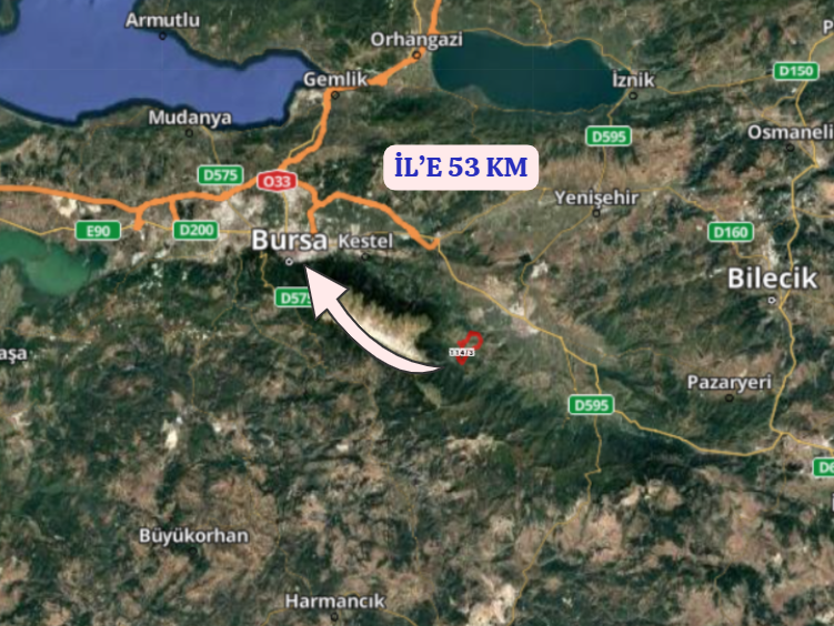 BURSA İNEGÖL SÜLE  KÖYÜNDE 1.676 M² MEYVE BAHÇESİ  SATILIKTIR - BURSA İNEGÖL fotoğraf 9