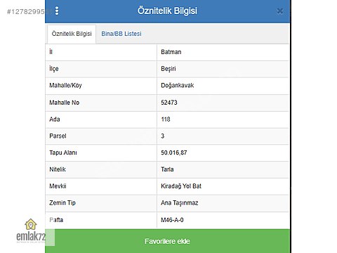 EMLAK 72 DEN SATILIK TERCİHLİ HOBİ BAHCELERİ - BATMAN BEŞİRİ fotoğraf 2