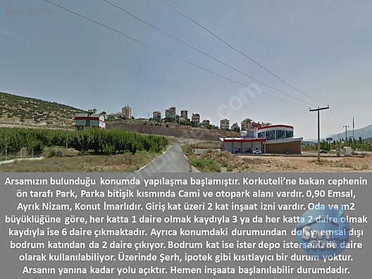 Korkuteli'nin en gözde parseli satışta... Otogar Karşısı Tepenin Üstü.... - ANTALYA KORKUTELİ fotoğraf 9