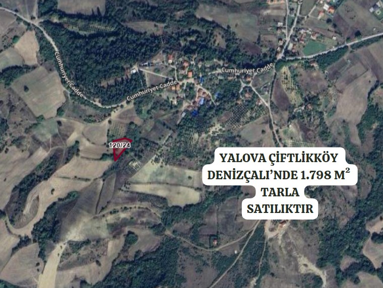 YALOVA ÇİFTLİKKÖY  DENİZÇALI’NDE 1.798 M²  TARLA SATILIKTIR - YALOVA ÇİFTLİKKÖY fotoğraf 2