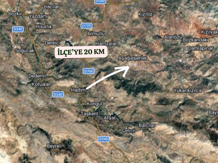 KONYA HADİM AŞAĞIEŞENLER  KÖYÜNDE 5.536  M²  TARLA  SATILIKTIR - KONYA HADİM fotoğraf 4