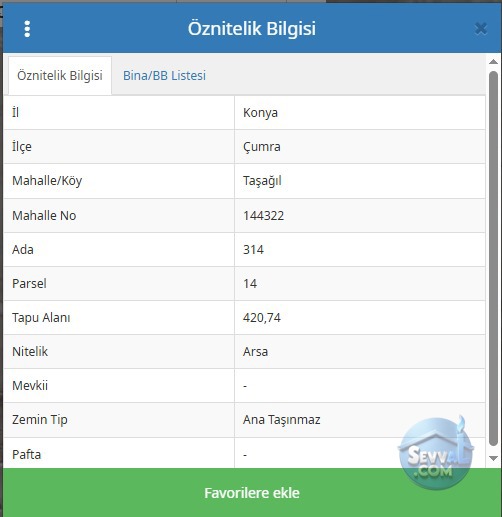 KONYA ÇUMRA TAŞAĞIL DA 420  M²  ARSAMIZ SATILIKTIR - KONYA ÇUMRA fotoğraf 2
