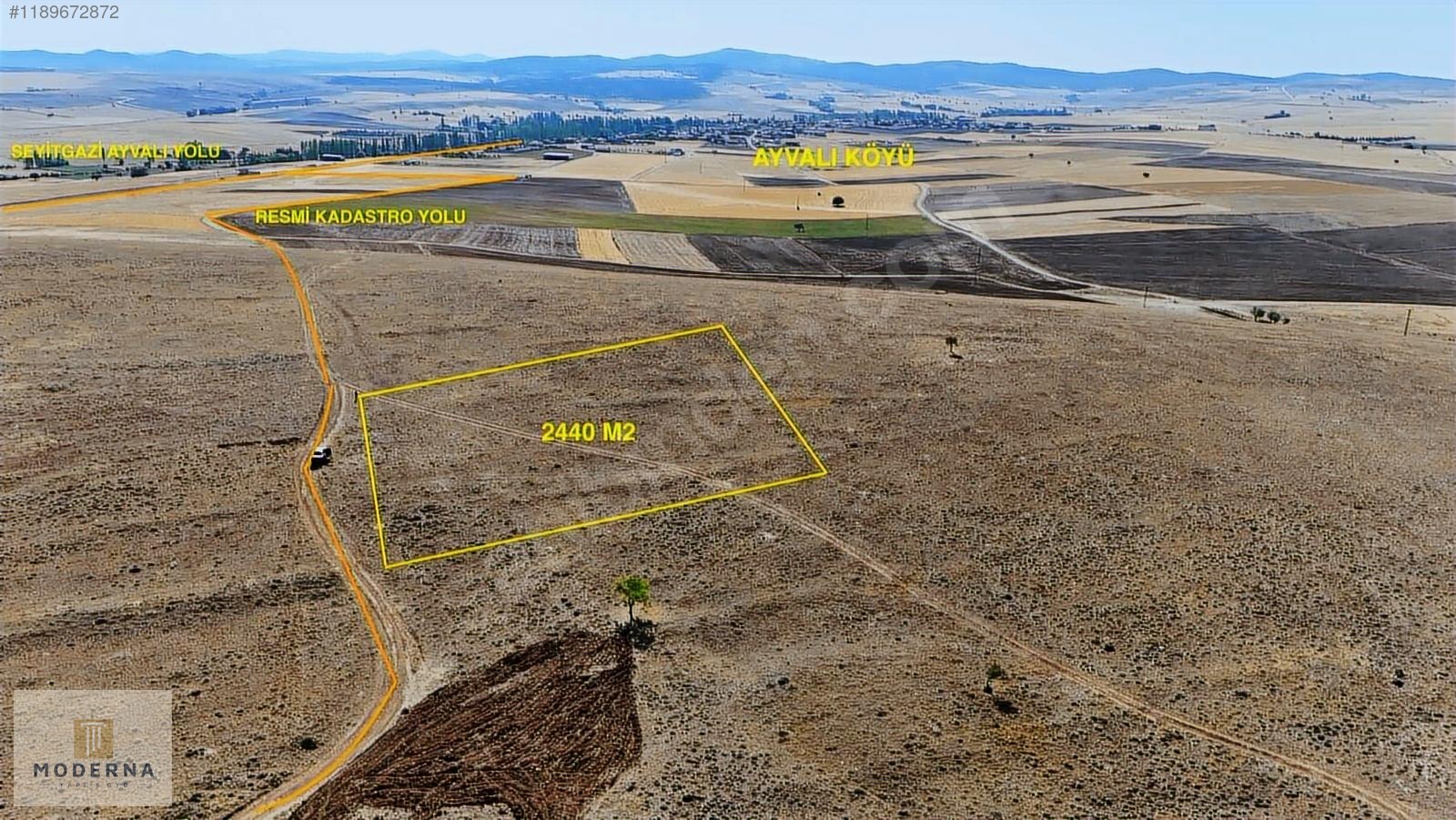 ESKİŞEHİR SEYİTGAZİ AYVALI 2440 M2 KADASTRO YOLA CEPHELİ ARAZİ - ESKİŞEHİR SEYİTGAZİ fotoğraf 11