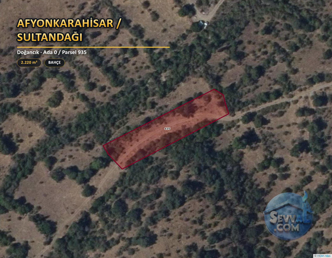 AFYONKARAHİSAR SULTANDAĞI DOĞANCIK 2.220 m² SATILIK ARSA - AFYONKARAHİSAR SULTANDAĞI fotoğraf 2