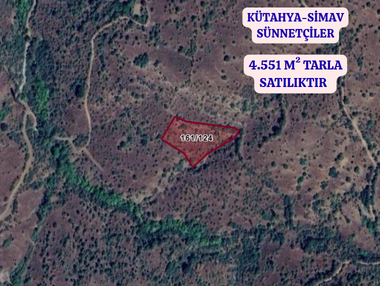 KÜTAHYA SİMAV SÜNNETÇİLER  KÖYÜNDE 4.551 M² TARLA SATILIKTIR - KÜTAHYA SİMAV fotoğraf 2