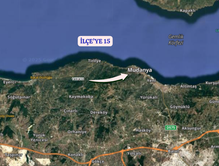 BURSA MUDANYA TİRİLYE (TALATBEY)  KÖYÜNDE 1.074 M²  ZEYTİNLİK SATILIKTIR - BURSA MUDANYA fotoğraf 8