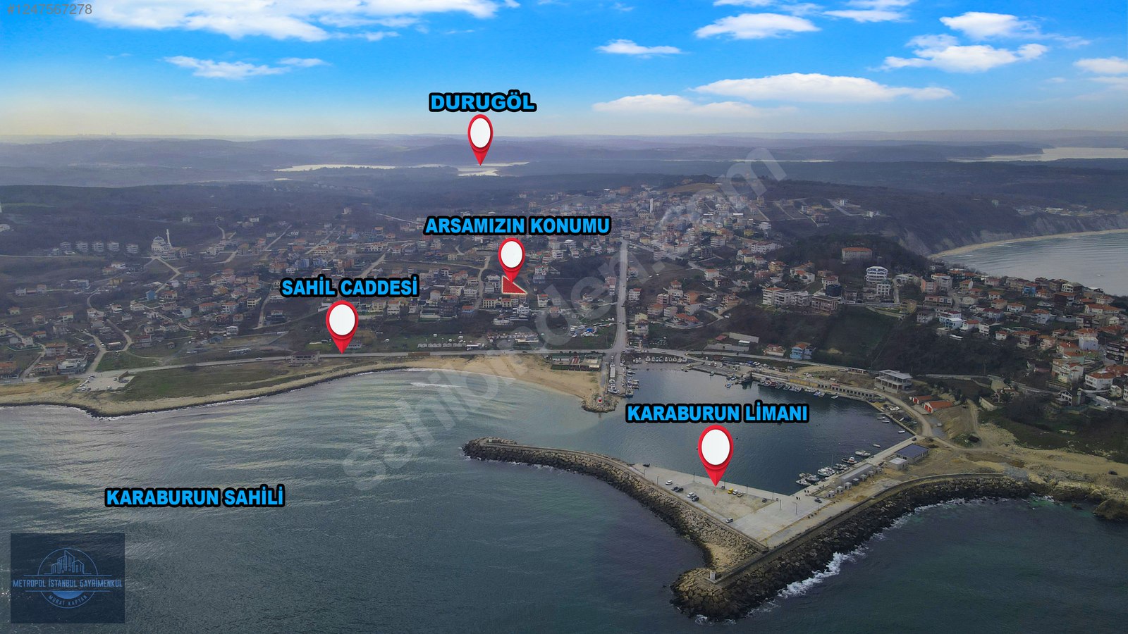 KARABURUN DA DENİZ MANZARALI TEK TAPU ARSA - İSTANBUL ARNAVUTKÖY fotoğraf 11