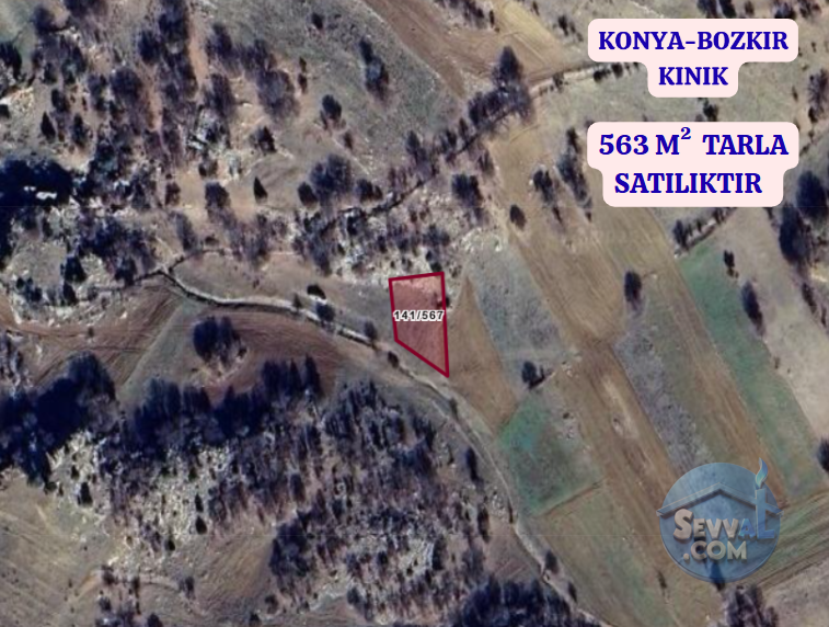 KONYA BOZKIR KINIK  KÖYÜNDE 563 M²  TARLA  SATILIKTIR - KONYA BOZKIR fotoğraf 2