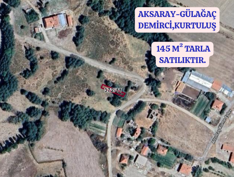 AKSARAY GÜLAĞAÇ DEMİRCİ,KURTULUŞ   KÖYÜNDE  145  M²  TARLA  SATILIKTIR - AKSARAY GÜLAĞAÇ fotoğraf 2
