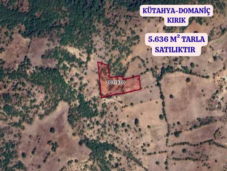 KÜTAHYA DOMANİÇ KIRIK  KÖYÜNDE 5.636 M² TARLA SATILIKTIR - KÜTAHYA DOMANİÇ fotoğraf 2